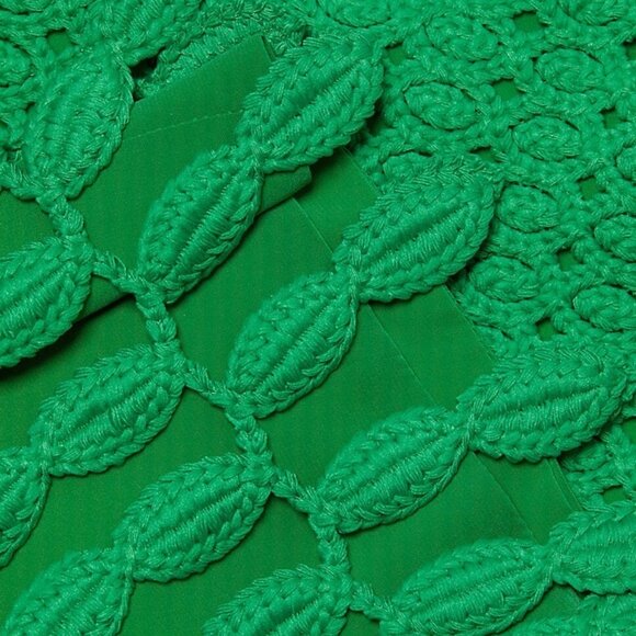 NWT $595 ALEXIS  South Scalloped Lace Knit Midi Dress - Green -  Size S - Picture 12 of 14